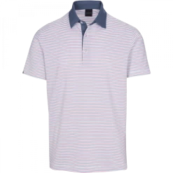 Dunning Golf Elswick Jersey Polo Shirt – 40-42″ Chest – White/Fragment/Poppy