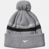 Mizuno 2021 Breath Thermo Knit Golf Pom Pom Beanie Hat – Grey -Golf Essentials Shop 20210852GW1502 05 Grey 1