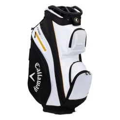 Callaway 2022 ORG 14 HD Golf Cart Bag – Black/White/Gold -Golf Essentials Shop 5122431 BG CG CRT ORG 14 HG 22 LEFT