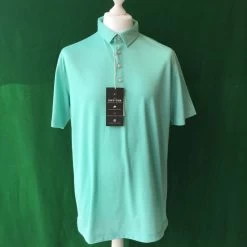 Mens Linksoul Dry Tek Short Sleeve Aloe Green Golf Polo – Large – 44″ Chest