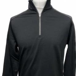 Dunning 1/4 Zip Golf Pullover – Size Small 40-42″ Chest – Black