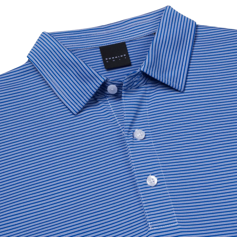 Dunning Golf Selkirk Coolmax Polo Shirt – 40-42″ Chest – Sodalite/White 5 Dunning Golf Selkirk Coolmax Polo Shirt – 40-42″ Chest – Sodalite/White - Image 3