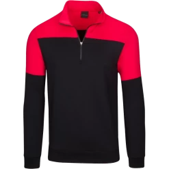 Dunning Golf 1/4 Zip Performance Pullover – Small 40-42″ Chest – Black / Red