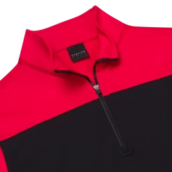 Dunning Golf 1/4 Zip Performance Pullover – Small 40-42″ Chest – Black / Red -Golf Essentials Shop D7F20K972 7 BKRD DETAIL