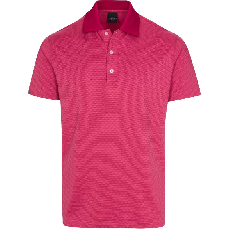 Dunning Golf Mowbray Jacquard Polo Shirt – 40-42″ Chest – Poppy 3 Dunning Golf Mowbray Jacquard Polo Shirt – 40-42″ Chest – Poppy