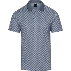 DUNNING LEAF PATTERN POLO 40-42″ Chest- OXFORD BLUE/BLACK
