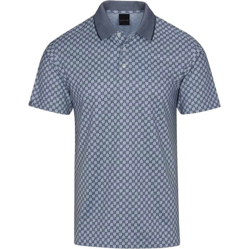 DUNNING LEAF PATTERN POLO 40-42″ Chest- OXFORD BLUE/BLACK 3 DUNNING LEAF PATTERN POLO 40-42″ Chest- OXFORD BLUE/BLACK