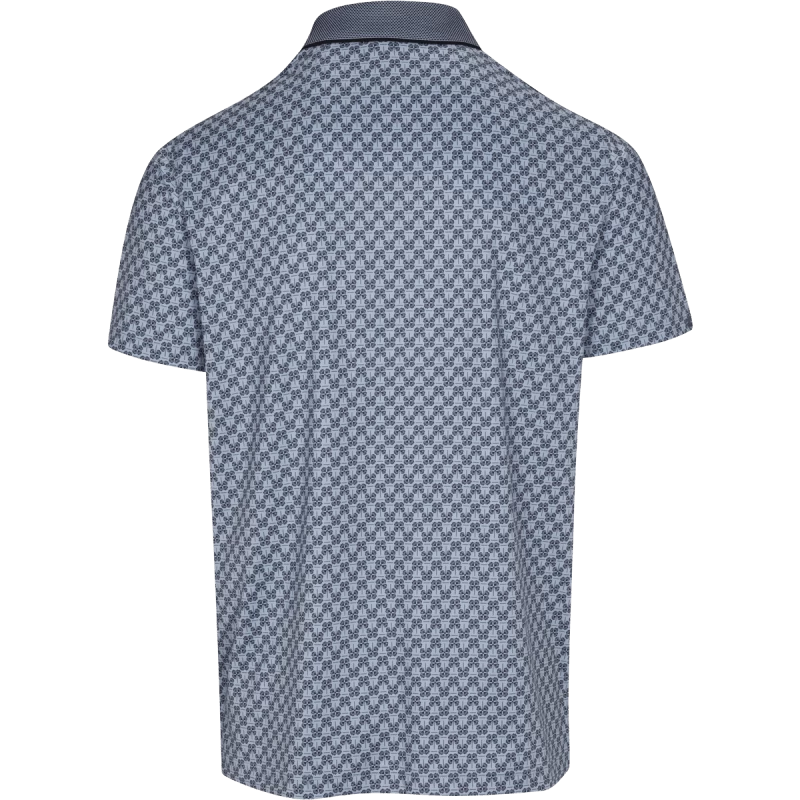 DUNNING LEAF PATTERN POLO 40-42″ Chest- OXFORD BLUE/BLACK 4 DUNNING LEAF PATTERN POLO 40-42″ Chest- OXFORD BLUE/BLACK - Image 2