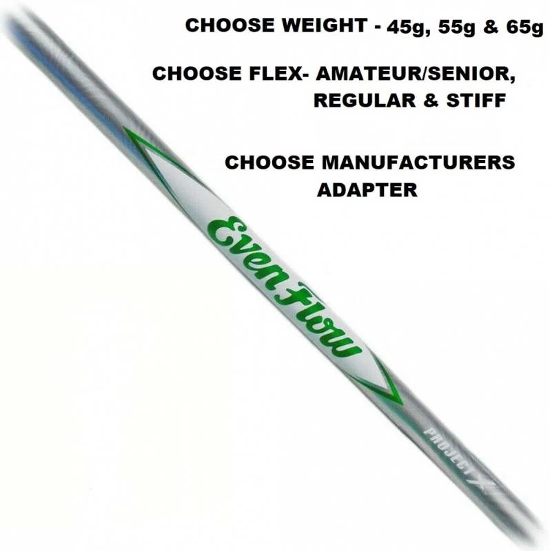 Project X Evenflow Green 3 Or 5 Fairway Wood Shaft – Choose Flex & Adapter 3 Project X Evenflow Green 3 Or 5 Fairway Wood Shaft – Choose Flex & Adapter
