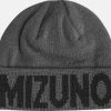 Mizuno Mens 2020 Breath Thermo Fold Up Logo Golf Beanie – Grey -Golf Essentials Shop grey