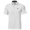 Mizuno Mens Quick Dry Performance White Golf Polo – Choose Size -Golf Essentials Shop miz whitewhite