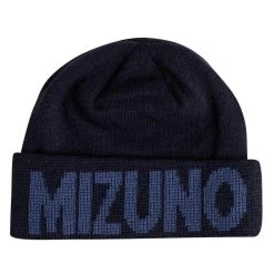 Mizuno Mens 2020 Breath Thermo Fold Up Logo Golf Beanie – Deep Navy