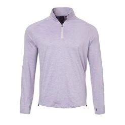 Mens Dunning Heathered Quarter Zip Long Sleeved Golf Top- Small 40-42″