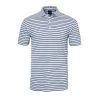 Mens Dunning Short Sleeved Striped Pique Golf Polo Shirt- Small 40-42″ -Golf Essentials Shop zzz